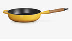 Cast Iron Signature Sauté Pan with Wooden Handle
