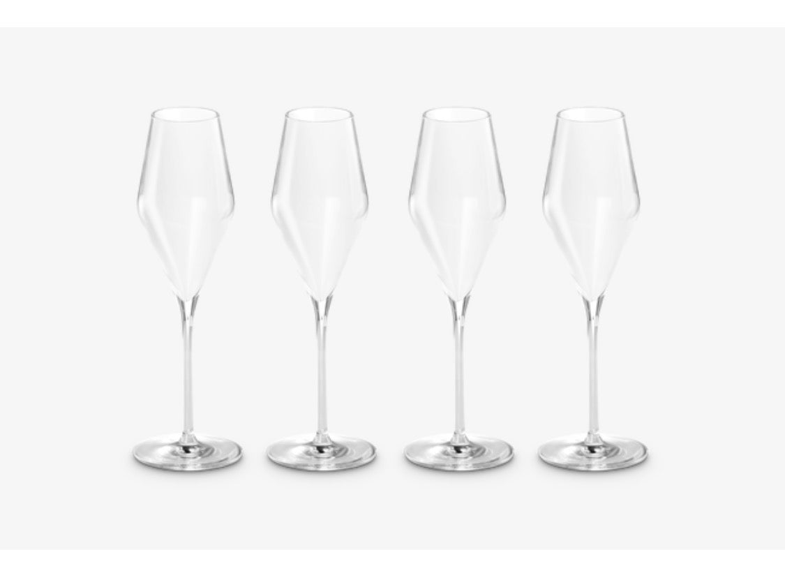 Set of 4 Sparkling Wine Glasses