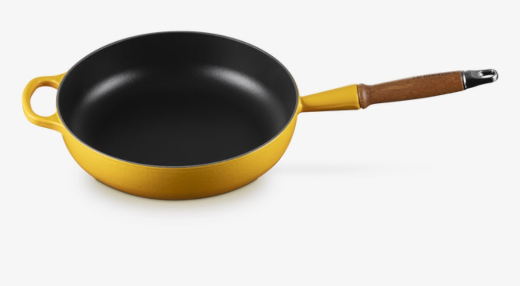 Cast Iron Signature Sauté Pan with Wooden Handle