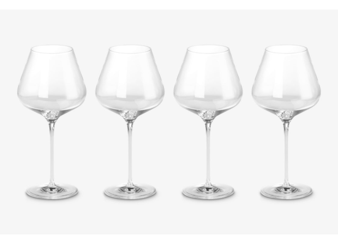 Set of 4 Red Wine Glasses