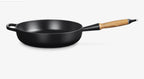 Cast Iron Signature Saute Pan with Wooden Handle