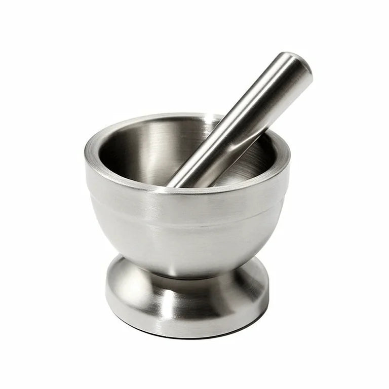 Stainless Steel Metal Spice Mortar With Pestle
