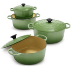 Le Creuset Cast Iron Pot Dupe 7-Piece
 Bamboo Green