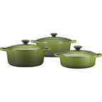 Le Creuset Cast Iron Pot Dupe 7-Piece
 Bamboo Green