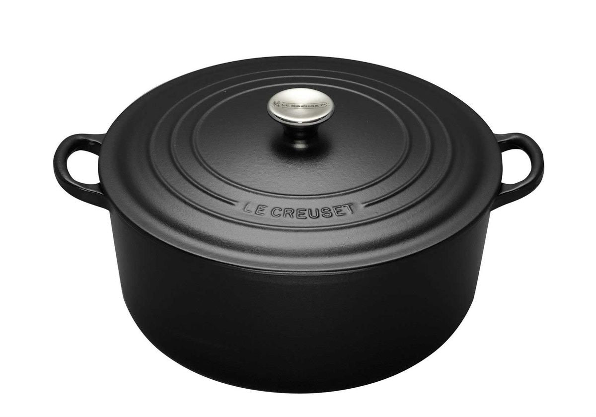 Le Creuset Cast Iron Pot Dupe 7-Piece Black