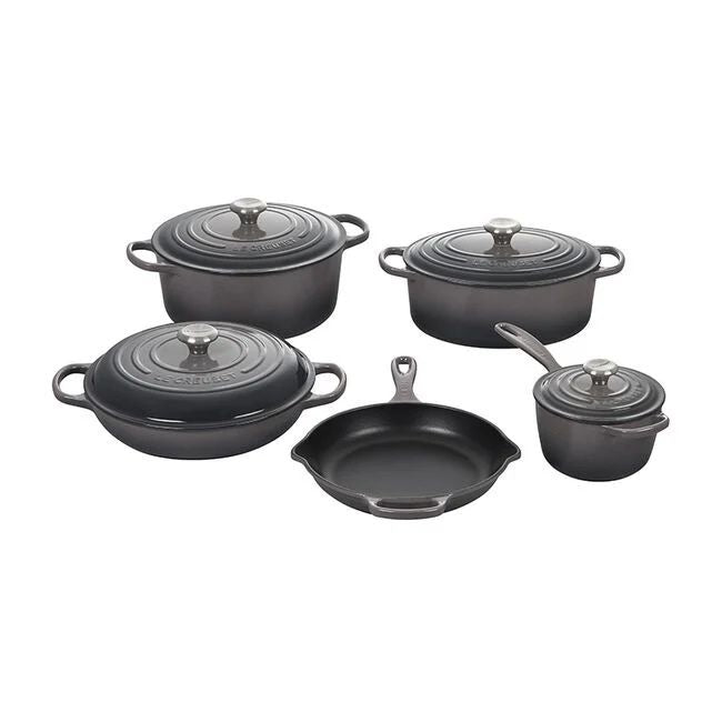 Le Creuset Cast Iron Pot Dupe 7-Piece Flint Grey