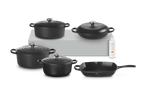 Le Creuset Cast Iron Pot Dupe 7-Piece Black