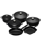 Le Creuset Cast Iron Pot Dupe 7-Piece Black