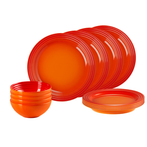 Le Creuset Set of 12 Vancouver Dinnerware